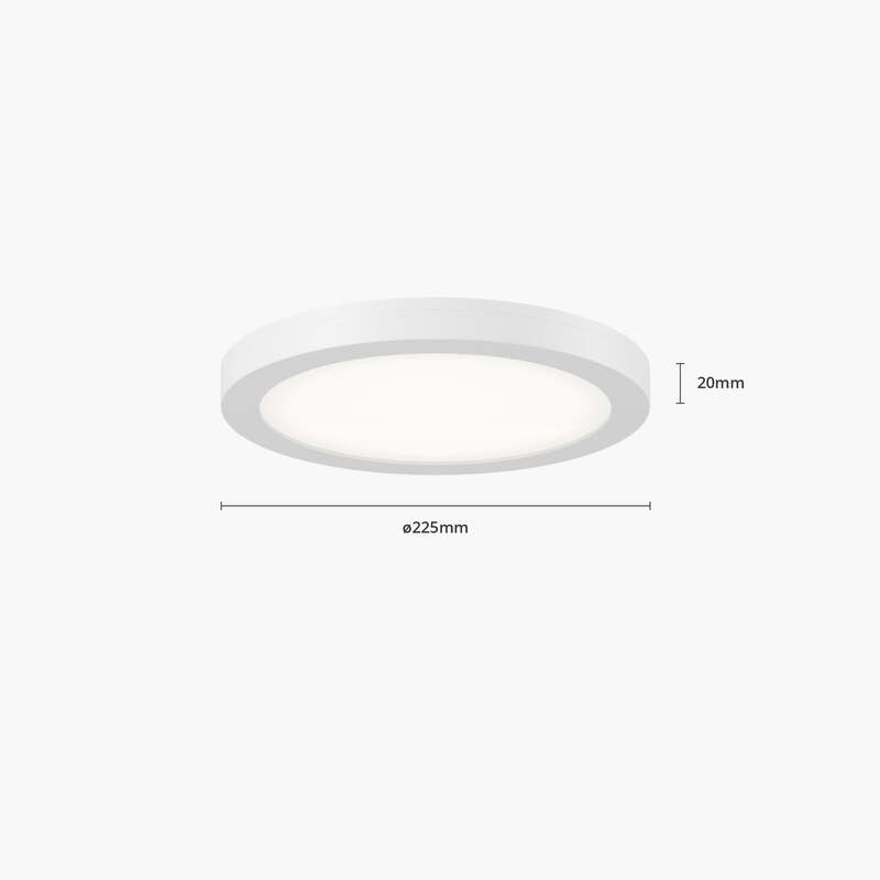 Prios Deckenlampe Aureka LED Lampe mit Bewegungsmelder Ø23cm warmweiß weiß - 4251911706628