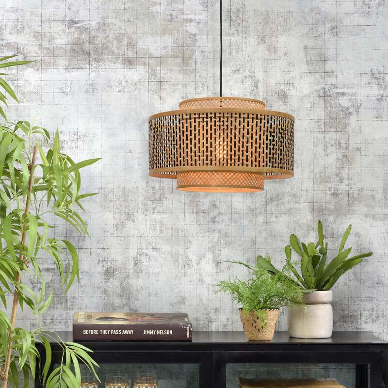 Good&Mojo Hängeleuchte Pendelleuchte Bhutan LED Lampe dimmbar creme schwarz - 8716248085755