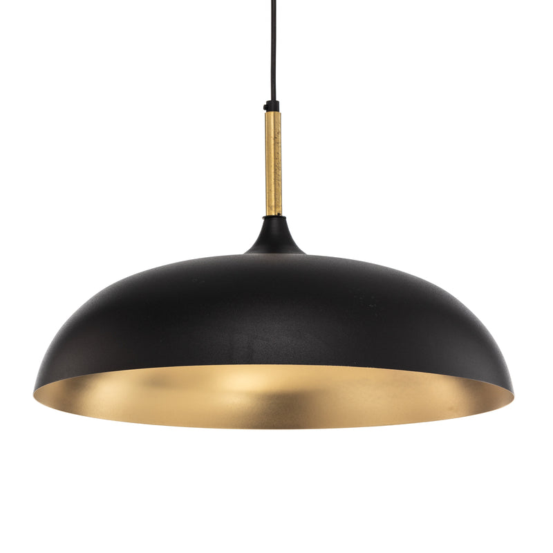 Euluna Pendelleuchte Pendellampe Lampe Leuchte Deckenlampe Lincoln, schwarz/gold - 5902693778981