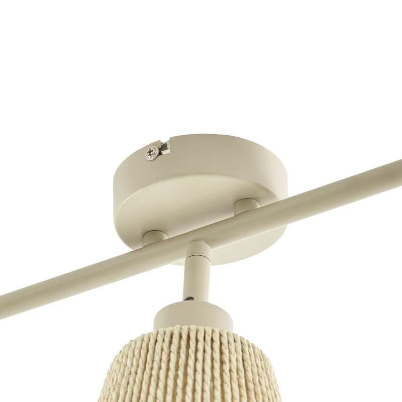 Lindby Deckenstrahler Anuva LED Strahler 5-flammig dimmbar beige 86x13cm - 4255830913693