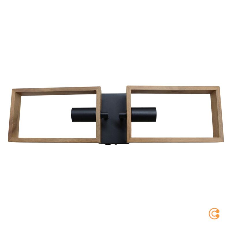 JUST LIGHT Deckenleuchte Lampe Leuchte JUST LIGHT Frame braun schwarz Holz 2flg - 4043689983116