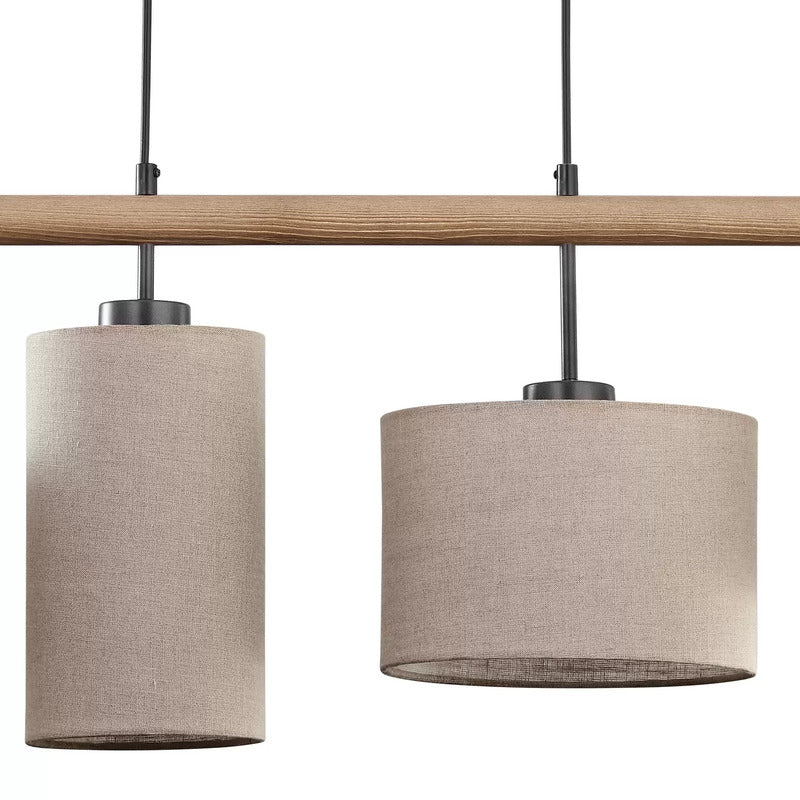 TK Lighting Hängeleuchte Deva Nature 4-flammig Textil Hängelampe E27 LED Leuchte - 5901780561086