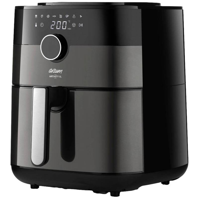 Arzum Heißluftfritteuse Airfryer Silber Schwarz Timer Überhitzungsschutz 6 L - 8693184915950
