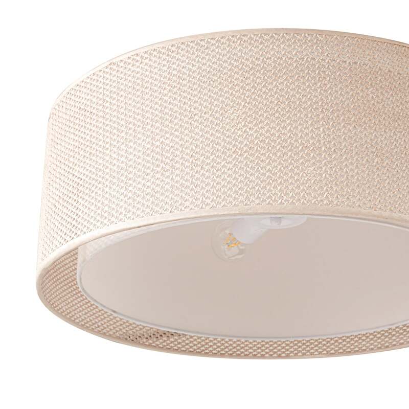 Lindby Deckenleuchte Soula Ø 60 cm beige dimmbar E27 Kunststoff 3-flammig - 4255830903939