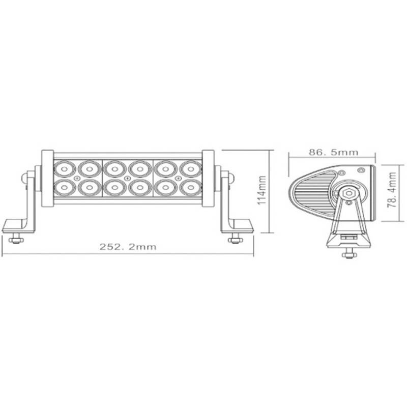 Berger & Schröter Arbeitsscheinwerfer Lampe LED 36 W Schwarz Nahfeldausleuchtung - 4042504201961