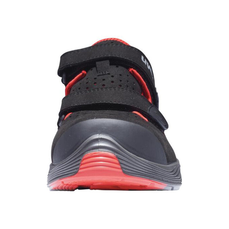 Uvex Sicherheitssandalen S1P SRC uvex 1 G2 Mikrovelours Größe 39 schwarz rot - 4031101831565