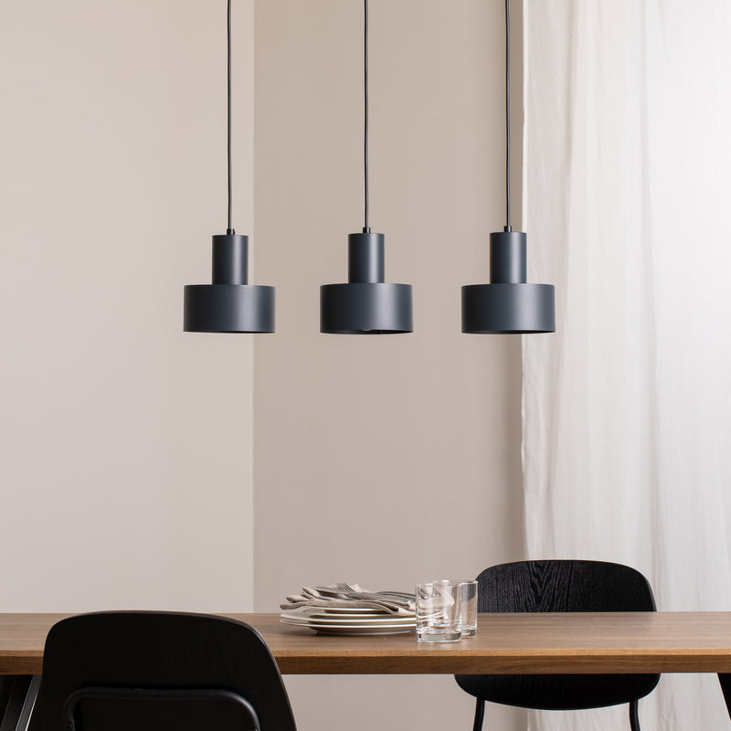 Hängeleuchte Rif 3 anthrazit 3-flammig linear Stahl dimmbar E27 67 cm - 5902846810728