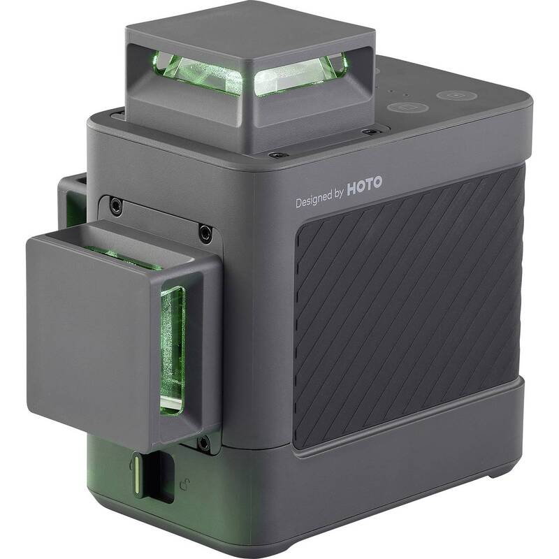 HOTO Kreuzlinienlaser Linienlaser QWFGJ002 Grün Laser Messgerät Reichweite 30 m - 6974370801489