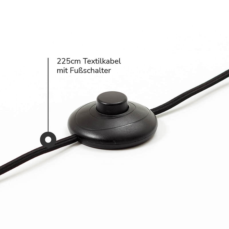 mokebo Stehlampe im Boho Style mit Rattan 'Die Natürliche', Bogenlampe in braun, - 4260669189157