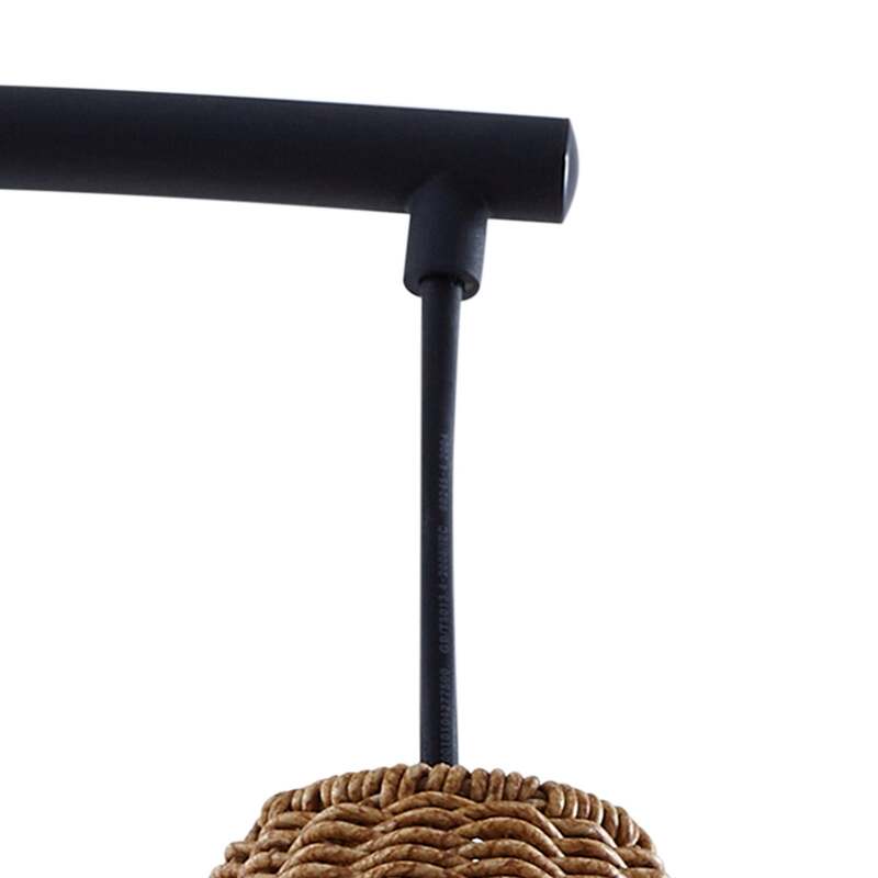 Lucande Außenstehleuchte Gartenlampe Taniola Rattanleuchte beige 195cm IP44 - 4251911798746