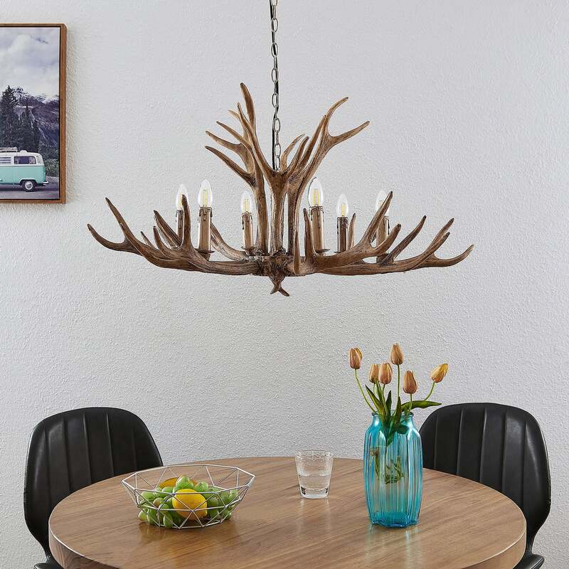 Lindby Tejask Hängelampe Geweih Hängeleuchte Pendelleuchte Deckenlampe Lampe - 4251911751376