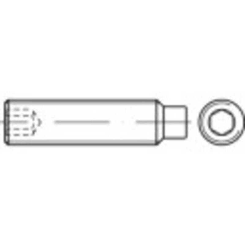 Toolcraft Madenschraube Gewindestift DIN915 Innensechskant M12x40 100 Stück - 4053199107025