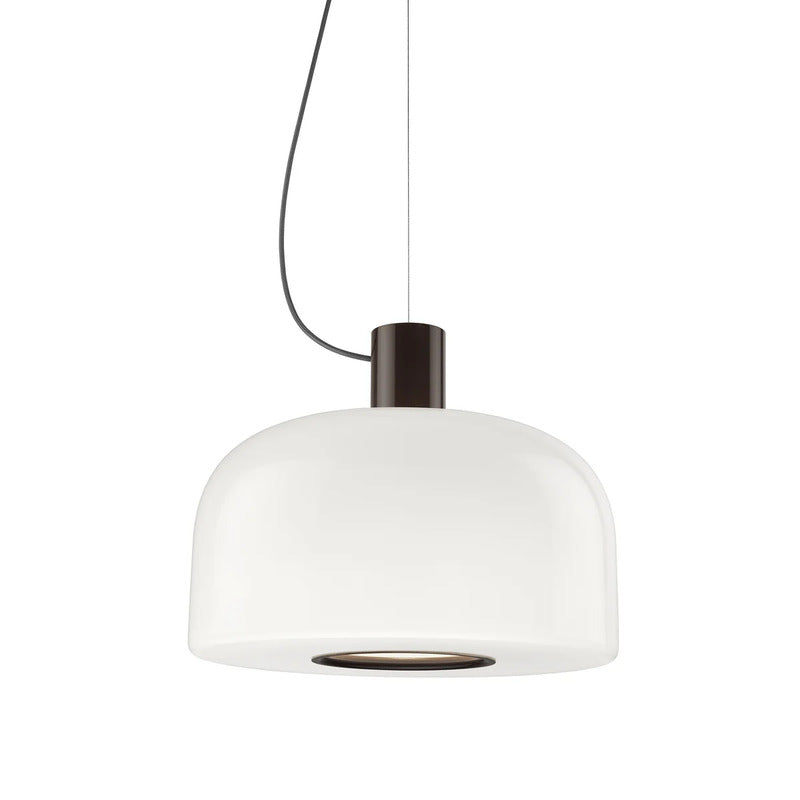 Flos Pendelleuchte Hängelampe Bellhop Glas Schokoladenbraun Opalglas Aluminium - 8059607068670