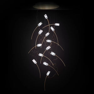 B-Ware Slamp Pendelleuchte Hängelampe Tulip Messing weiß transparent Design Marc Sad496