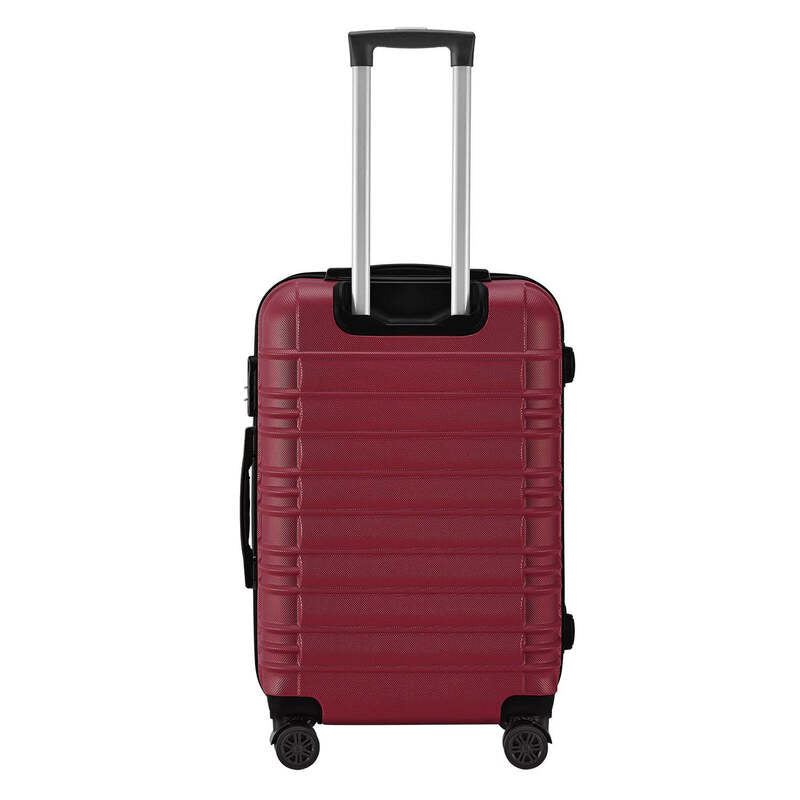 Hartschalen Kofferset Rom 3-teilig ABS-Kunststoff Koffer Set Rot 360° Rollen - 4262437184982