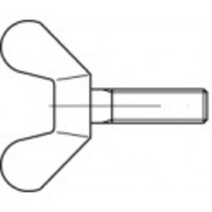 B-Ware TOOLCRAFT Flügelschraube Schraube M4 20mm DIN316 Temperguss verzinkt 100 Stück