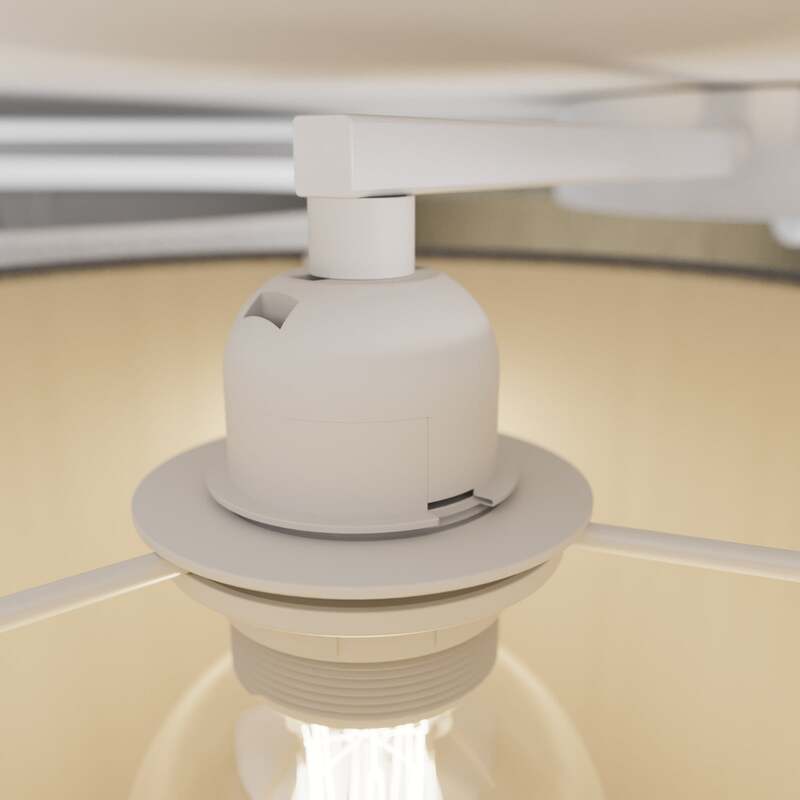 Lindby Deckenleuchte Laurenz 5-flg LED dimmbar IP20 E27 grau beige Leuchte - 4251096585360