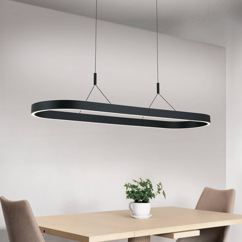 Orion Pendelleuchte Hängeleuchte CARRARA LED dimmbar schwarz 120cm modern 80W - 9003090279296
