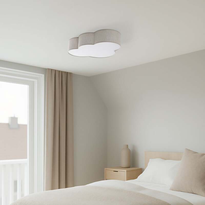 Deckenleuchte Lampe Wolke Cloud Textil beige 63 cm E27 - 5901780543365