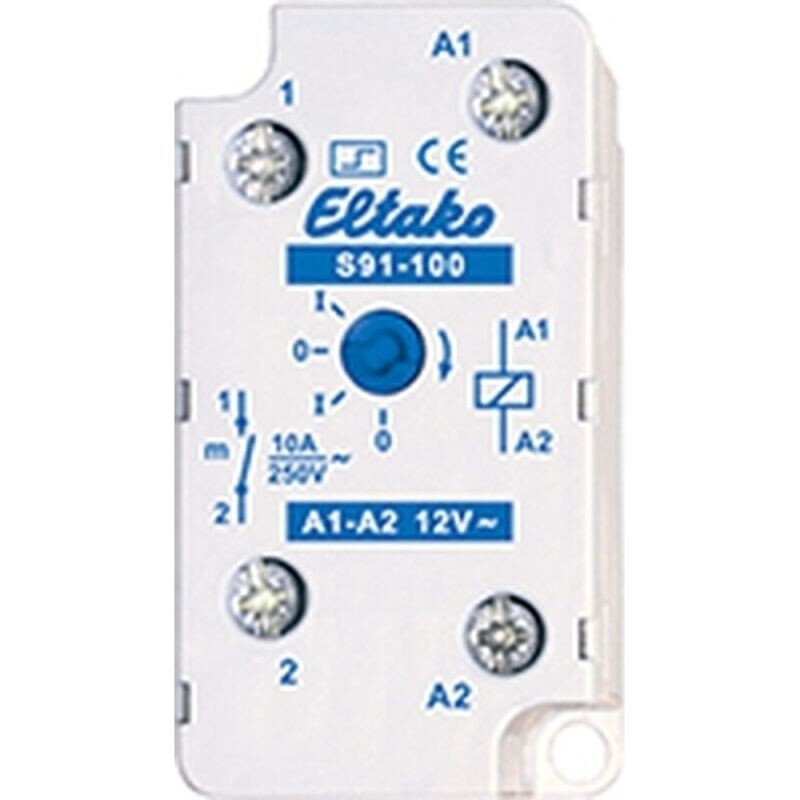 Eltako Stromstoß-Schalter Aufputz S91-100-12VAC 10A 2300W Schaltrelais 1 Stück - 4010312103517