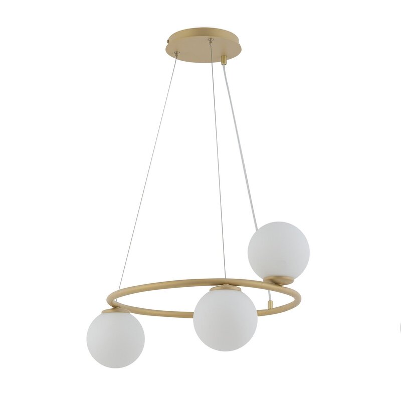 Hängeleuchte Gama 3-flammig LED Pendelleuchte Lampe gold Stahl Glas made in - 5907554417689