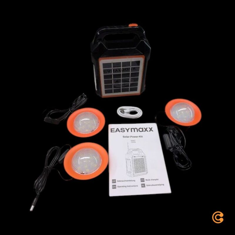 easymaxx Security Solar-Powerbank 4500mAh 18W Akku Ladegerät schwarz mobil - 4052926094706
