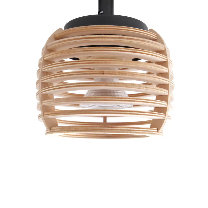 Lindby Deckenleuchte Ediz, 3-flammig GU10 Holz 73 cm lang Deckenlampe Lampe Spot - 4251911777338