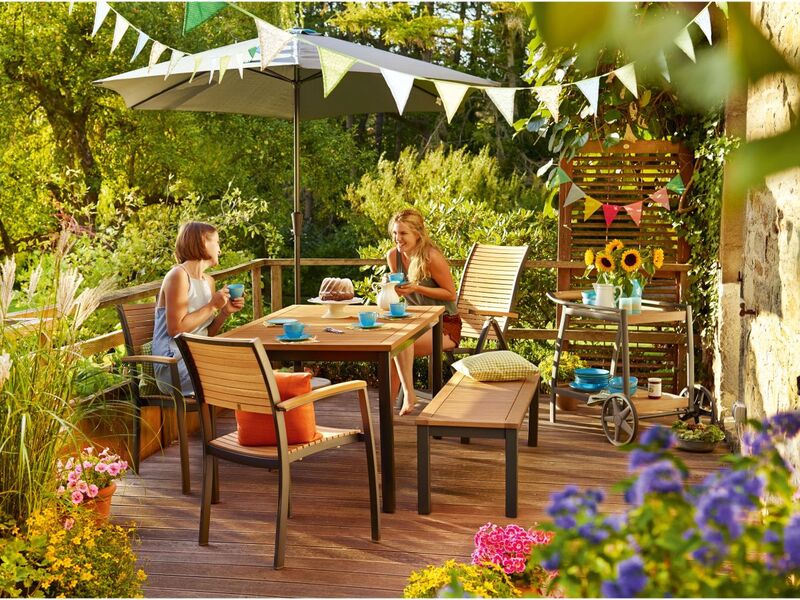 Gartentisch Terrassentisch Ausziehbar FSC-Holz Braun 180-240cm x 100cm - 4007873339608