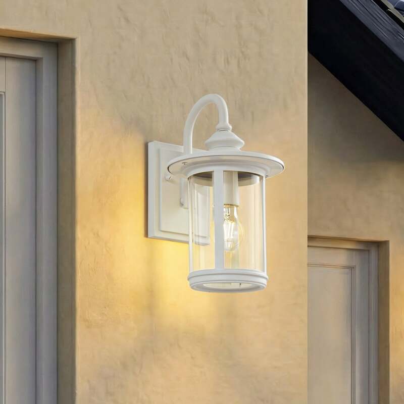 Lindby Außenwandleuchte Zayn LED Gartenleuchte Wandleuchte dimmbar weiß 33 cm - 4255830907142