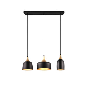 B-Ware Trio Lighting Hängeleuchte Pendelleuchte Chiraz schwarz gold Metall dreiflammig