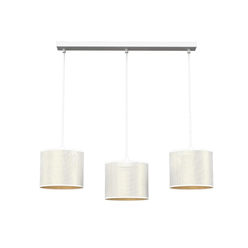 Euluna Hängeleuchte Pendelleuchte Jovin 3-flammig linear weiß gold - 5907565952674