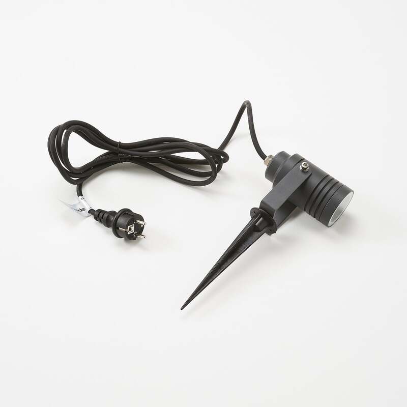 Lucande Außenstrahler Galina Gartenleuchte LED Strahler grau IP65 11cm 1x6W - 4251096556018