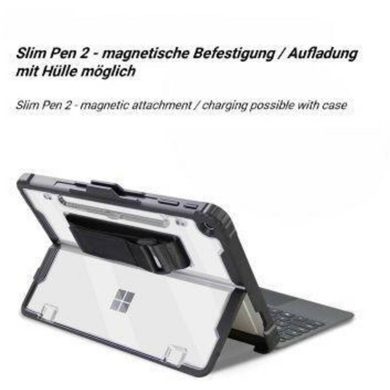 JT Berlin Hülle Case Microsoft Surface Pro 12 Schwarz transparent Handschlaufe - 4260744253483