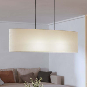 B-Ware Hängeleuchte Febres 78 cm schwarz/weiß Stoff dimmbar von Eglo