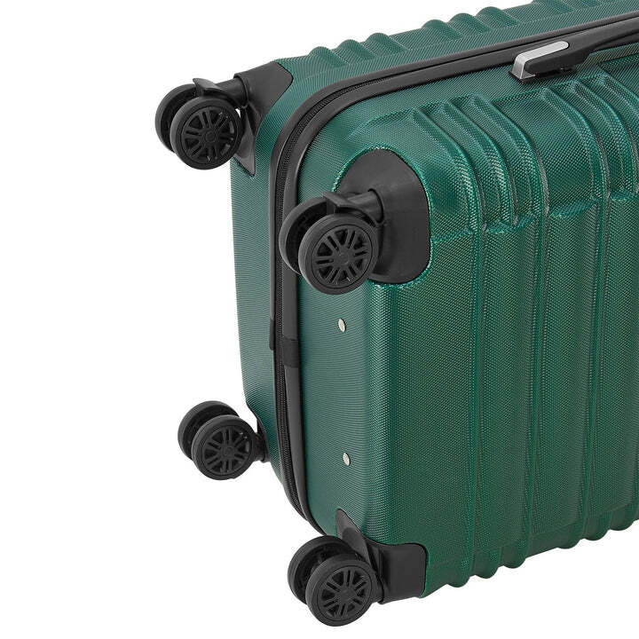 Hartschalen Kofferset Rom 3-teilig ABS-Kunststoff schlagfest 360° Rollen Grün - 4262437185019