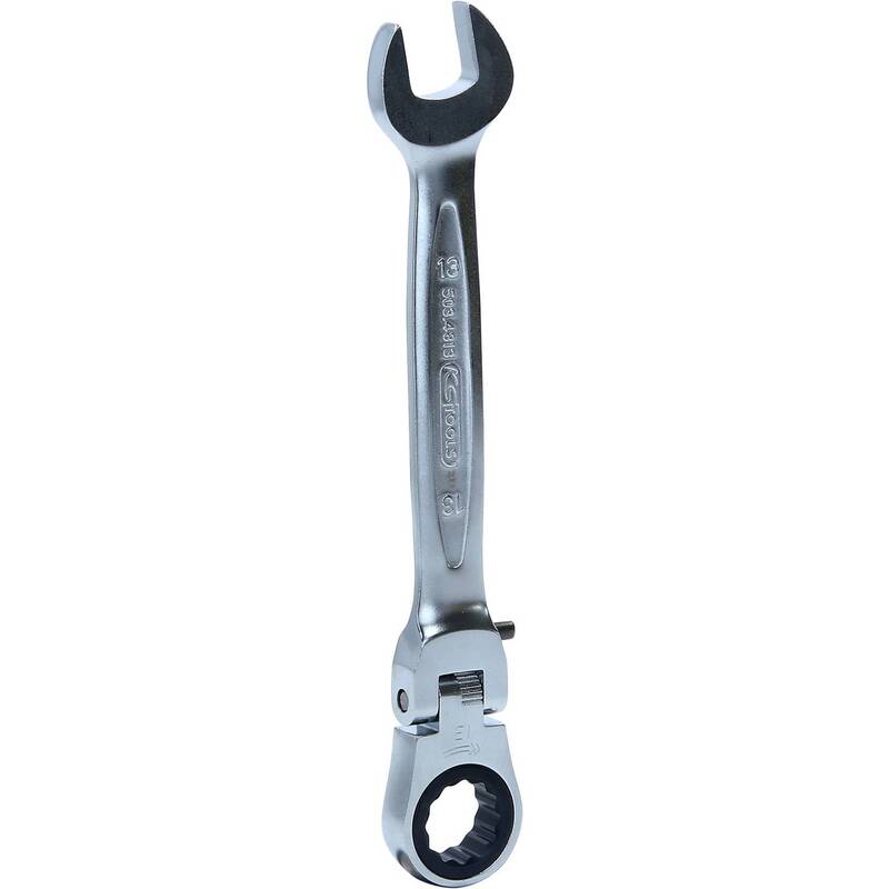 KS Tools Maul-Ringratschenschlüssel 13mm 72 Zähne Chrom-Vanadium Stahl 154mm - 4042146116760