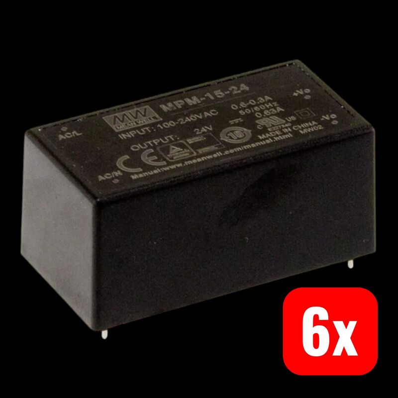 Mean Well AC/DC-Printnetzteil MPM-15-5 5V 3A 15W Stromversorgung Trafo kompakt - 4711287426495