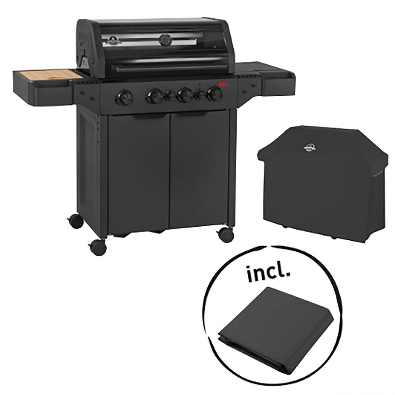 Jamestown Gasgrill KNOX Master Class 4-Brenner Gusseisen schwarz mit Abdeckhaube - 4007873299438