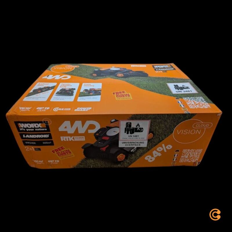 Worx Mähroboter WR340E M600 4WD Rasenroboter Landroid Vision Cloud ohne Kabel - 6941504405325