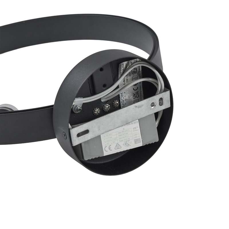 Lucande Wandleuchte Luneo LED Lampe Wandlampe schwarz opal 30cm 360 Lumen - 4251911778946