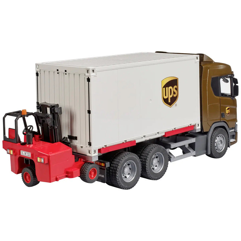 bruder Scania Super 560R Logistik LKW mit Mitnahmestapler Modell-LKW Modellauto - 4001702035822