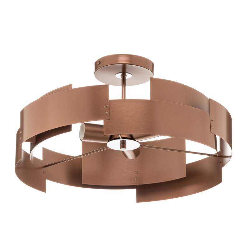 Deckenleuchte Tori kupfer Euluna 3-flammig dimmbar 28 cm hoch 48 cm Durchmesser - 4251911799934