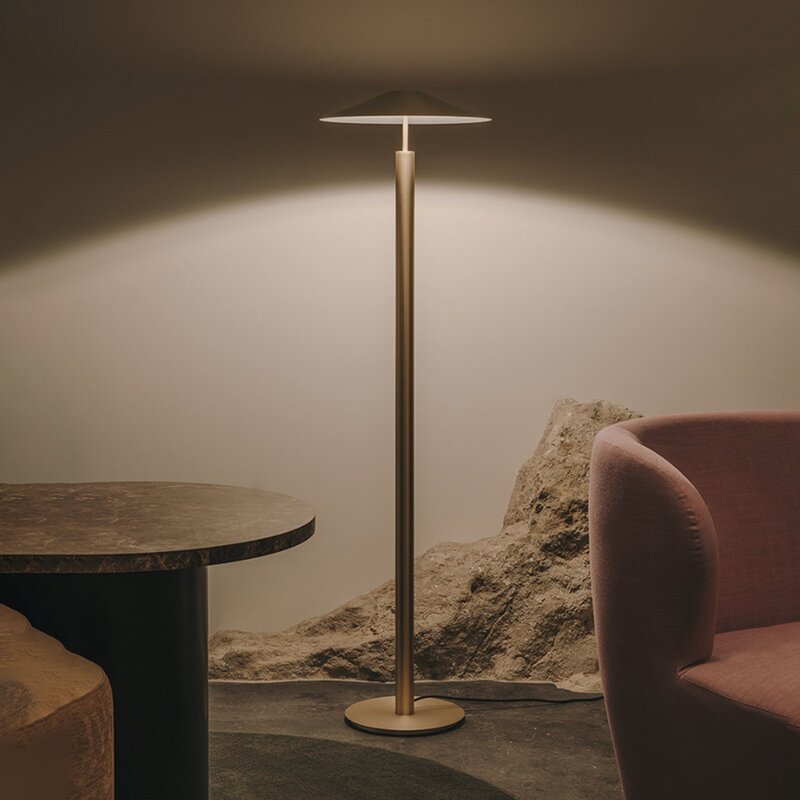 LEDS C4 Stehleuchte Standlampe LED gold matt Stahl Schalter SIEHE TEXT/FOTO - 8435575322028