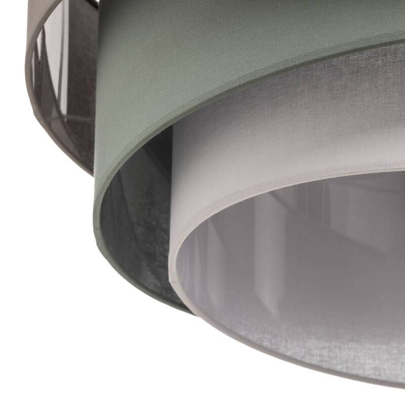 Euluna Deckenleuchte Trio monocolor Deckenlampe Lampe Leuchte mit Stoffschirm745 - 5903689182676