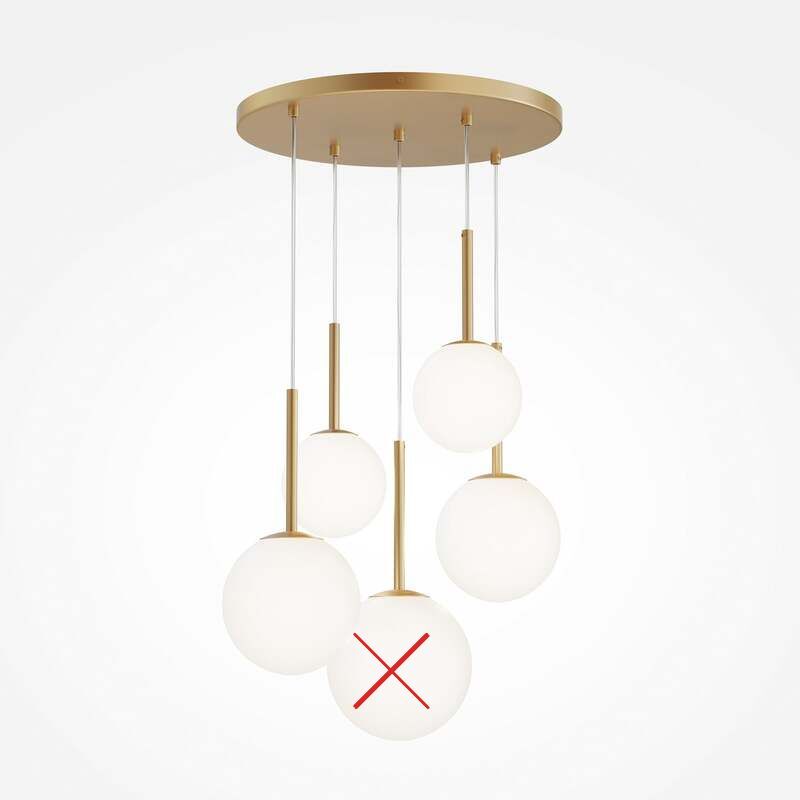 Maytoni Hängelampe Hängeleuchte Basic 5-flammig LED Pendelleuchte gold Ø58cm - 4099776043478