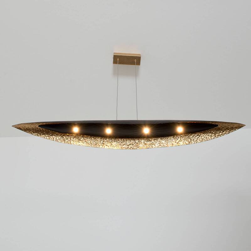 Holländer LED Pendant Light Chiasso, Black-brown/gold - 4250151346168