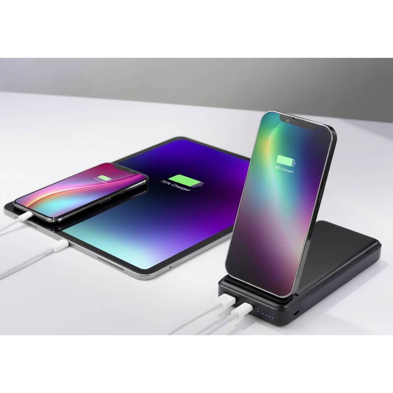 Voltcraft Wireless Powerbank 20000 mAh Qi Ladegerät Akku Schwarz mit - 4064161293394