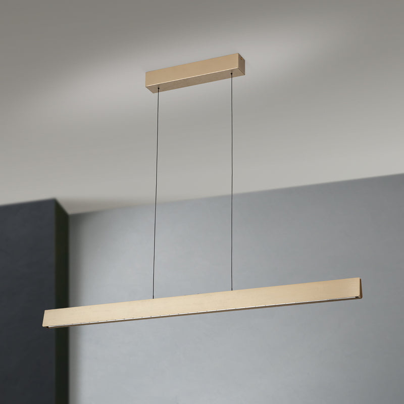 Orion Tara LED Hängelampe Pendelleuchte Messing matt Wohnzimmerlampe 120 cm - 9003090278329