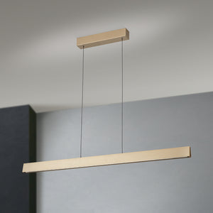 B-Ware Orion Tara LED Hängelampe Pendelleuchte Messing matt Wohnzimmerlampe 120 cm