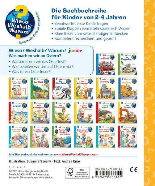 Ravensburger Buch Kinderbuch Ostern Spiralbindung farbig illustriert 3 STÜCK - 9783473600144